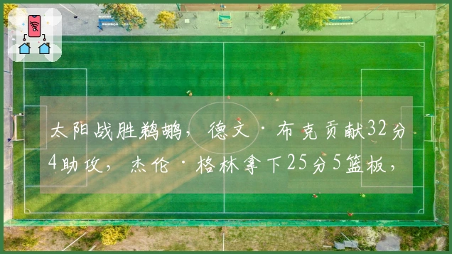 太阳战胜鹈鹕，德文·布克贡献32分4助攻，杰伦·格林拿下25分5篮板，锡安得到19分10篮板，墨菲贡献22分4助攻