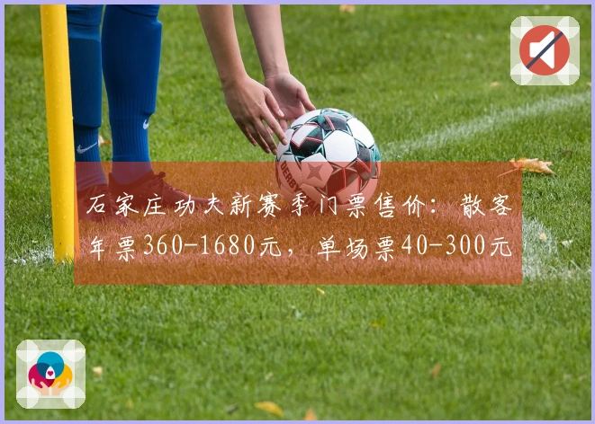 石家庄功夫新赛季门票售价：散客年票360-1680元，单场票40-300元